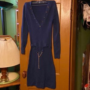 Navy blue sweater dress